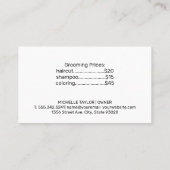 Doggie Bathing Grooming | Tierdienst Visitenkarte (Rückseite)