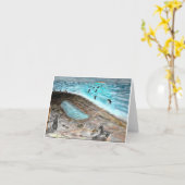 Doggie Beach Party Note Card Karte (Gelbe Blume)