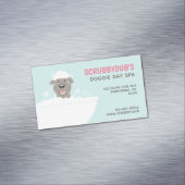 Doggie Bubble Bath | Fun Pet Groomer | Hundefisch Magnetische Visitenkarte (Beispiel)
