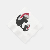 Doggie Christmas Hat Serviette (Ecke)