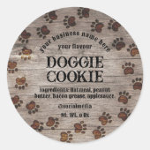 Doggie Cookie Western Wildnis Runder Aufkleber (Vorderseite)