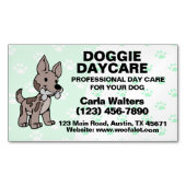 Doggie Day Care Magnetische Visitenkarte (Vorderseite)