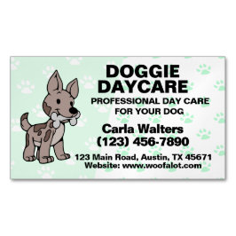 Doggie Day Care Magnetische Visitenkarte