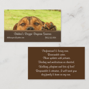 Doggie Daycare Services Business Card Visitenkarte