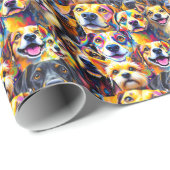 Doggie Delight Wrapping Paper Geschenkpapier (Rolleneckpunkt)