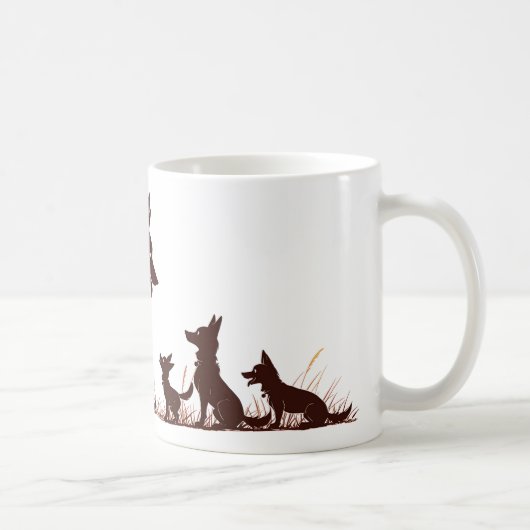 Doggie Familie 3 Kaffeetasse (Rechts)
