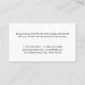 Doggie Grooming | Schere-Visitenkarte Visitenkarte (Rückseite)