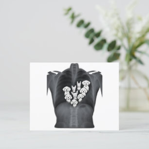 Doggie Heart X-Ray - Funny Dog Lover Design Feiertagspostkarte