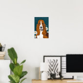 Doggie im Daisies-Poster Poster (Heimbüro)