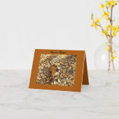 Doggie in den Blätter Herbst Grußkarte Karte (Gelbe Blume)