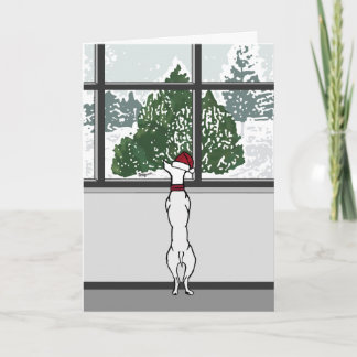 Doggie in der Weihnachtskarte Feiertagskarte