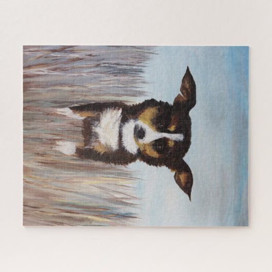 Doggie in Gras Puzzle (Horizontal)