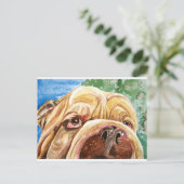 Doggie Kisses Postkarte (Stehend Vorderseite)