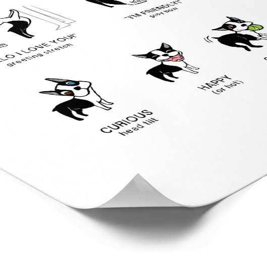 DOGGIE LANGUAGE Grosses Poster (Ecke)