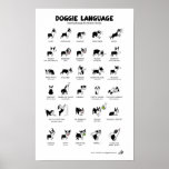 DOGGIE LANGUAGE Grosses Poster<br><div class="desc">Von Lili Chin. Dies ist eine brandneue LARGER-Version meines "Signals"-Posters mit Boogie, meinem Boston-Terrier . Es gibt mehr Beispiele für "gestresste" und "freundliche" Hundekörpersprache. Meine Inspiration und Referenzen: Turid Rugaas Buch & DVD über "Calming Signals", Brenda Aloffs "Canine Body Language" und natürlich Boogie selbst. Weitere Informationen zu meinen Werken finden...</div>