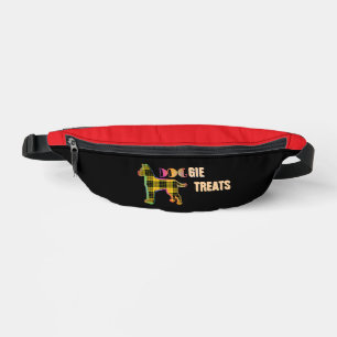 Doggie-Leckereien-Logo Neuheit Gelb Kariert-Rot-Sc Bauchtasche