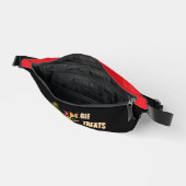 Doggie-Leckereien-Logo Neuheit Gelb Kariert-Rot-Sc Bauchtasche (Offen)