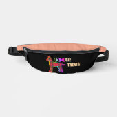 Doggie Leckereien Logo Neuheit Schwarzer Pfirsich Bauchtasche (Vorderseite)