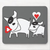 Doggie Liebe Vortrag Herzmousepad Mousepad (Vorne)