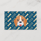 Doggie Logo | Dog-Knochen-Muster Visitenkarte (Vorderseite)