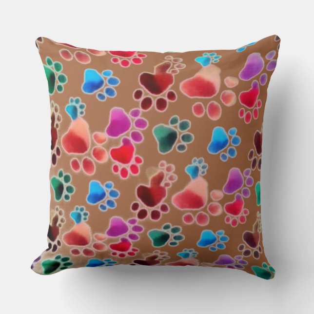 Doggie Paws Kissen (Vorderseite)