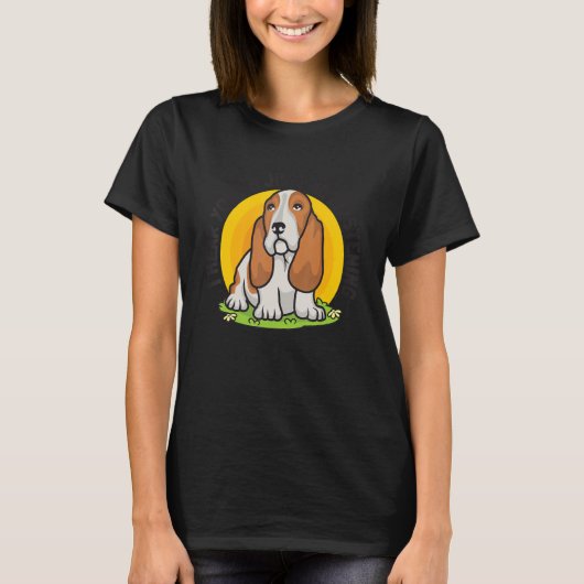 Doggie Pet Dog Owner Dog Lover Funny Basset Hound T-Shirt (Vorderseite)
