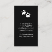 Doggie Prints Shaggy Gray Dog Visitenkarte (Rückseite)