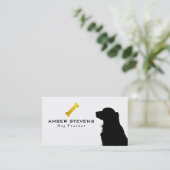 Doggie Silhouette | Goldknochen Visitenkarte (Stehend Vorderseite)