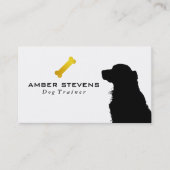 Doggie Silhouette | Goldknochen Visitenkarte (Vorderseite)