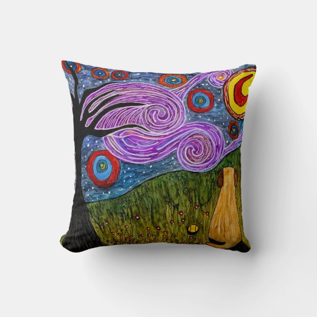 Doggie Starry Night Decorative Kissen (Vorderseite)