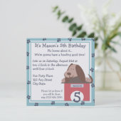 Doggie Tales Party Einladung (Stehend Vorderseite)