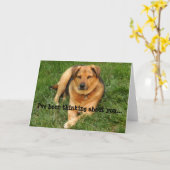 Doggie Thinking About You Greeting Card Karte (Gelbe Blume)