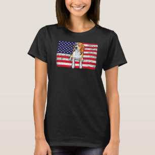Doggie Usa Dog Owner US Beagle Usa Flag T-Shirt