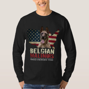 Doggie USA Dog Owner USA Lover Belgische Malinois T-Shirt