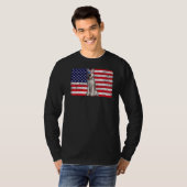 Doggie Usa Dog Owner Usa Siberische Husky Usa Flag T-Shirt (Vorne ganz)