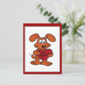 Doggie Valentine - Postkarte (Stehend Vorderseite)