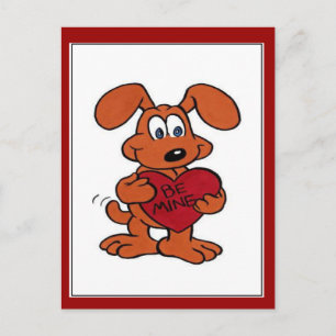 Doggie Valentine - Postkarte