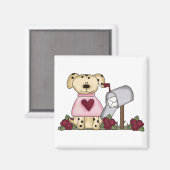 Doggie Valentine's Day Tshirts und Geschenke Magnet (Vorderseite/Rückseite)
