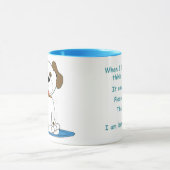 Doggie waiting for owners to return home tasse (Zentrum)