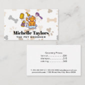 Doggie wird gereinigt | Dog Paw Knochen Muster Visitenkarte (Vorne/Hinten)