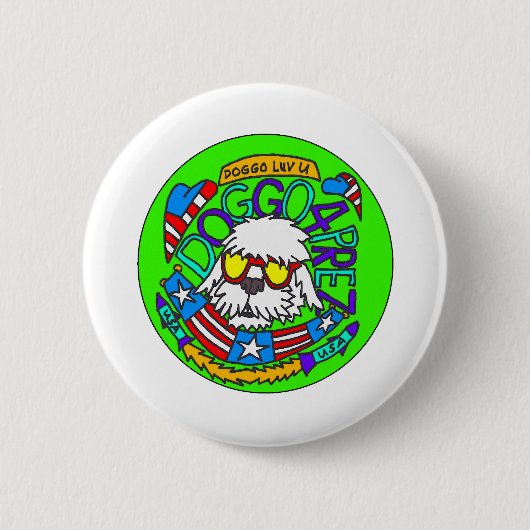 Doggo 4 Prez Knopf Button (Vorderseite)