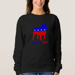 Doggokrat - Demokrat, französischer Bulldogge Sweatshirt