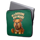 Doggone bad mood bulldog – funny dog for work laptopschutzhülle (Vorderseite Links)