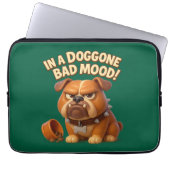 Doggone bad mood bulldog – funny dog for work laptopschutzhülle (Vorderseite)
