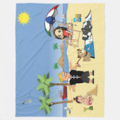 Doggone Beachy Fleecedecke (Vorderseite)