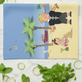 Doggone Beachy Geschirrtuch (Gefaltet)