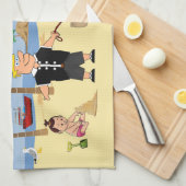 Doggone Beachy Geschirrtuch (Viertel Falte)