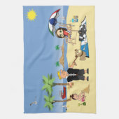 Doggone Beachy Geschirrtuch (Vertikal)