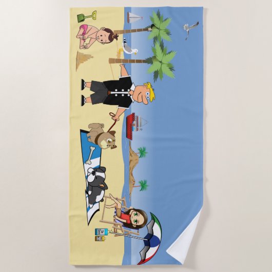 Doggone Beachy Strandtuch (Vorderseite)