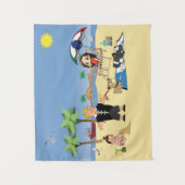 Doggone Beachy Wandteppich (Vorderseite)